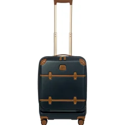 Bellagio - 4-Rollen-Kabinentrolley mit Vortasche 55 cm erw. recycelt (blue/tan)