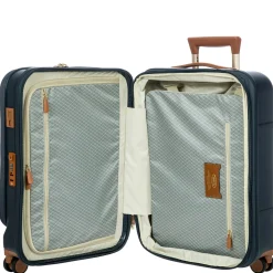Bellagio - 4-Rollen-Kabinentrolley mit Vortasche 55 cm erw. recycelt (blue/tan)
