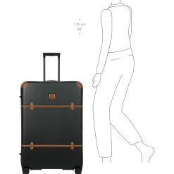 Bellagio - 4-Rollen-Trolley 82 cm erw. recycelt (black/tan)