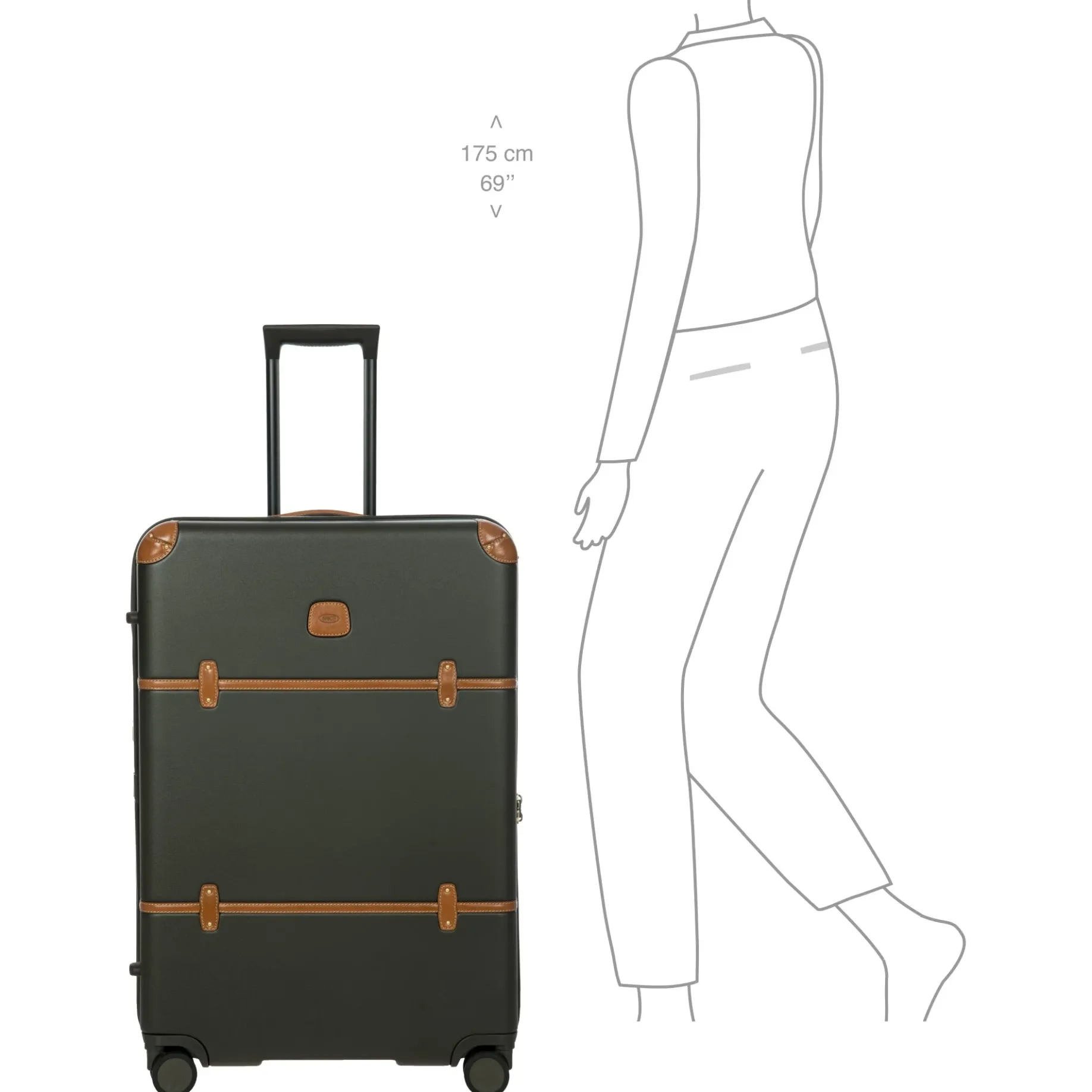 Bellagio - 4-Rollen-Trolley 76 cm erw. recycelt (olive)