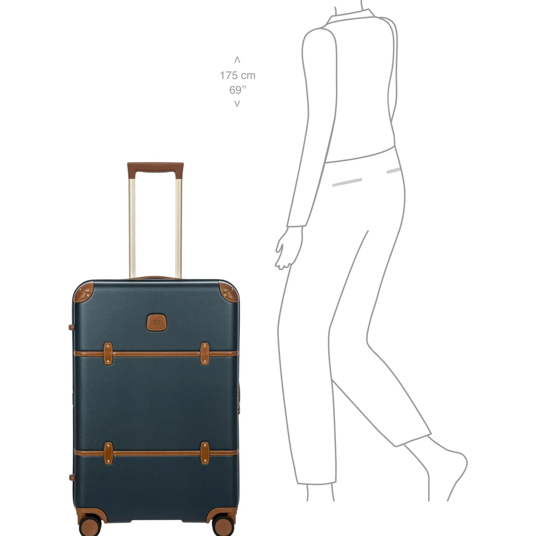 Bellagio - 4-Rollen-Trolley 70.5 cm erw. recycelt (blue/tan)