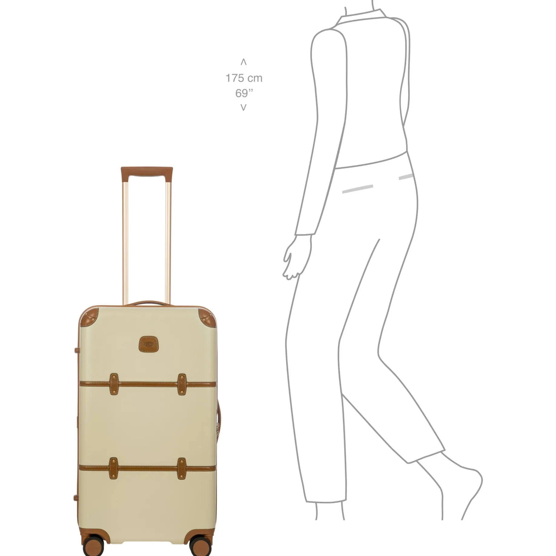 Bellagio Trunk - 4-Rollen-Trolley 74 cm recycelt (cream)