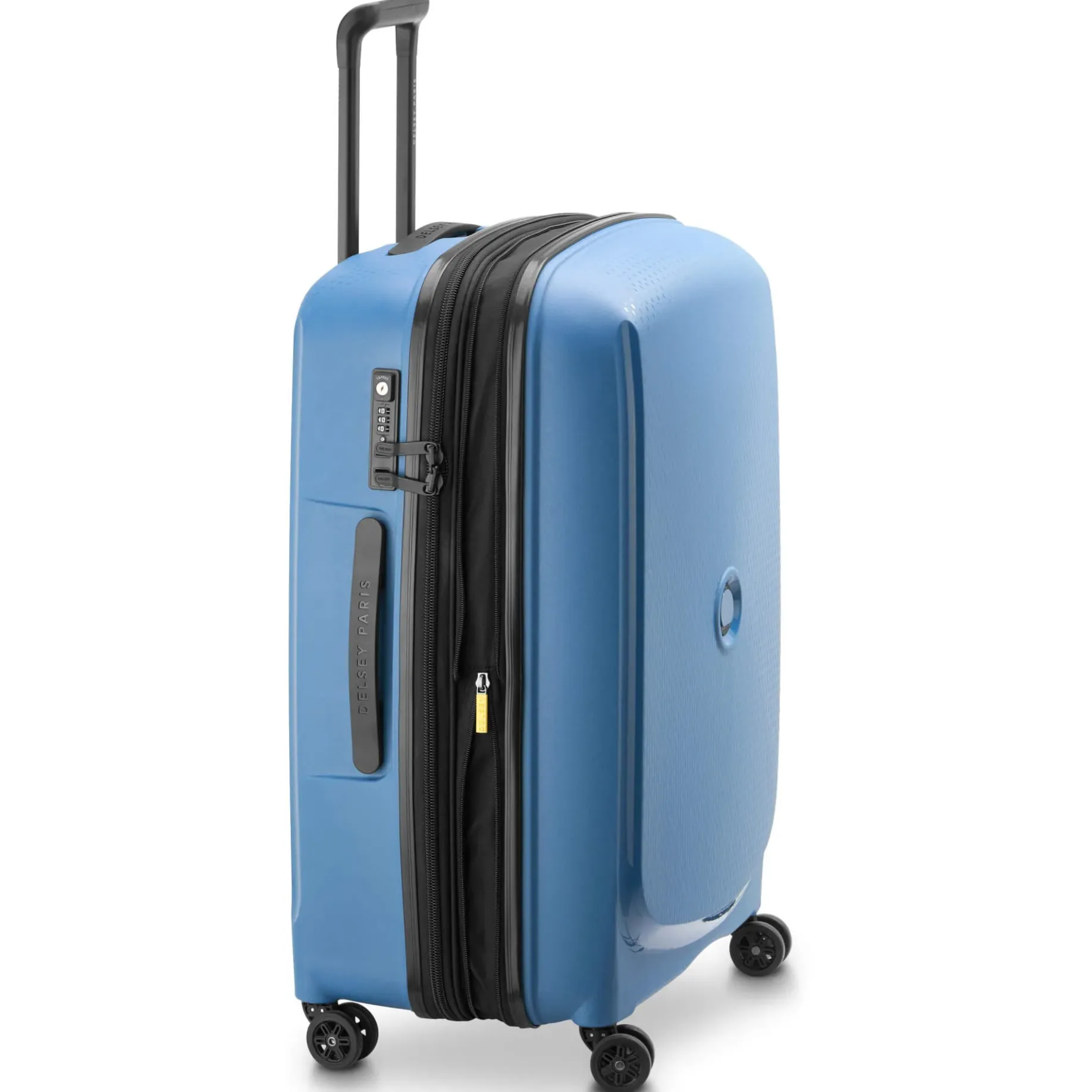 Belmont Plus - 4-Rollen-Trolley recycelt 71 cm erw. (zink blau)