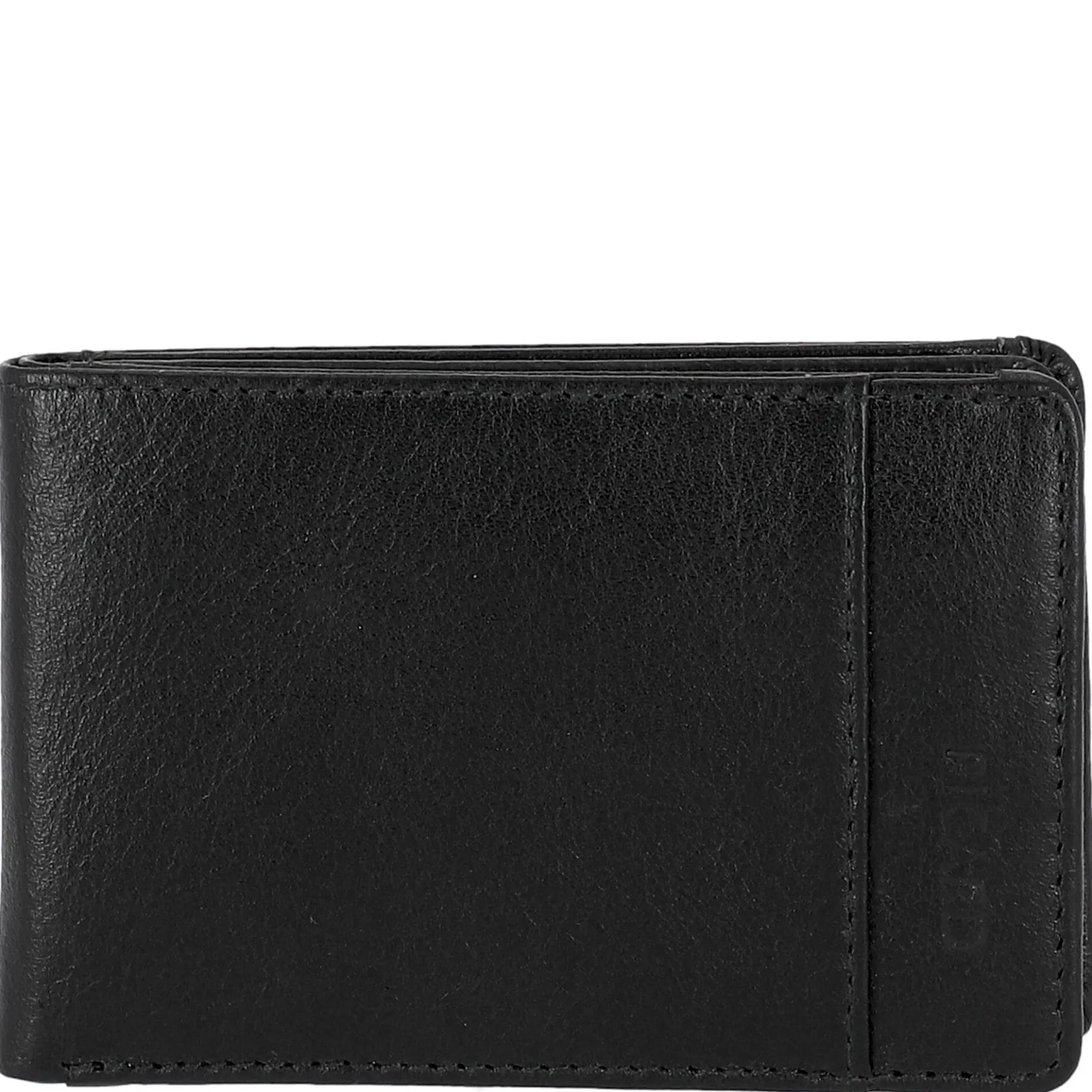 Buddy 1 - Geldbörse 4cc 10 cm Büffelleder (schwarz)