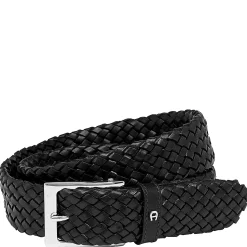 Business Belt - Gürtel 35 mm Flechtgürtel Leder (black, 115)