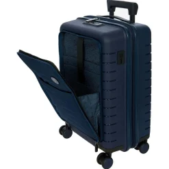BY Ulisse - 4-Rollen-Kabinentrolley mit Vortasche 55 cm erw. USB (oceano)