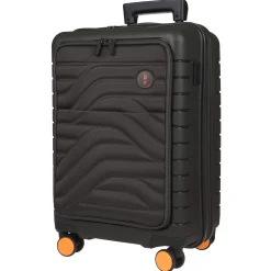 BY Ulisse - 4-Rollen-Kabinentrolley mit Vortasche 55 cm erw. USB (olive)