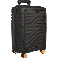 BY Ulisse - 4-Rollen-Kabinentrolley mit Vortasche 55 cm erw. USB (olive)