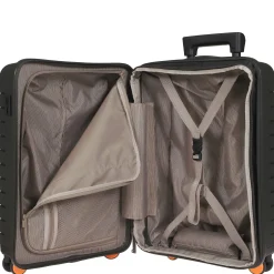 BY Ulisse - 4-Rollen-Kabinentrolley mit Vortasche 55 cm erw. USB (olive)