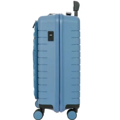 BY Ulisse - 4-Rollen-Kabinentrolley mit Vortasche 55 cm erw. USB (grey blue)