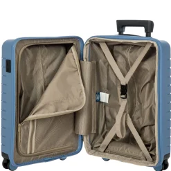 BY Ulisse - 4-Rollen-Kabinentrolley mit Vortasche 55 cm erw. USB (grey blue)