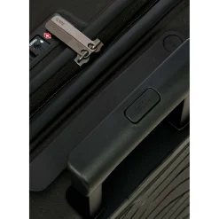 BY Ulisse - 4-Rollen-Kabinentrolley mit Vortasche 55 cm erw. USB (black, 55 cm (Vortasche))