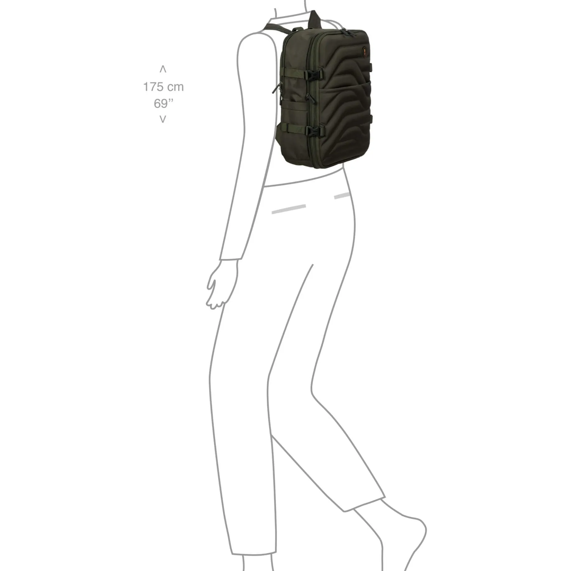 BY Ulisse Soft - Reiserucksack 15" 42 cm erw. (olivgrün)