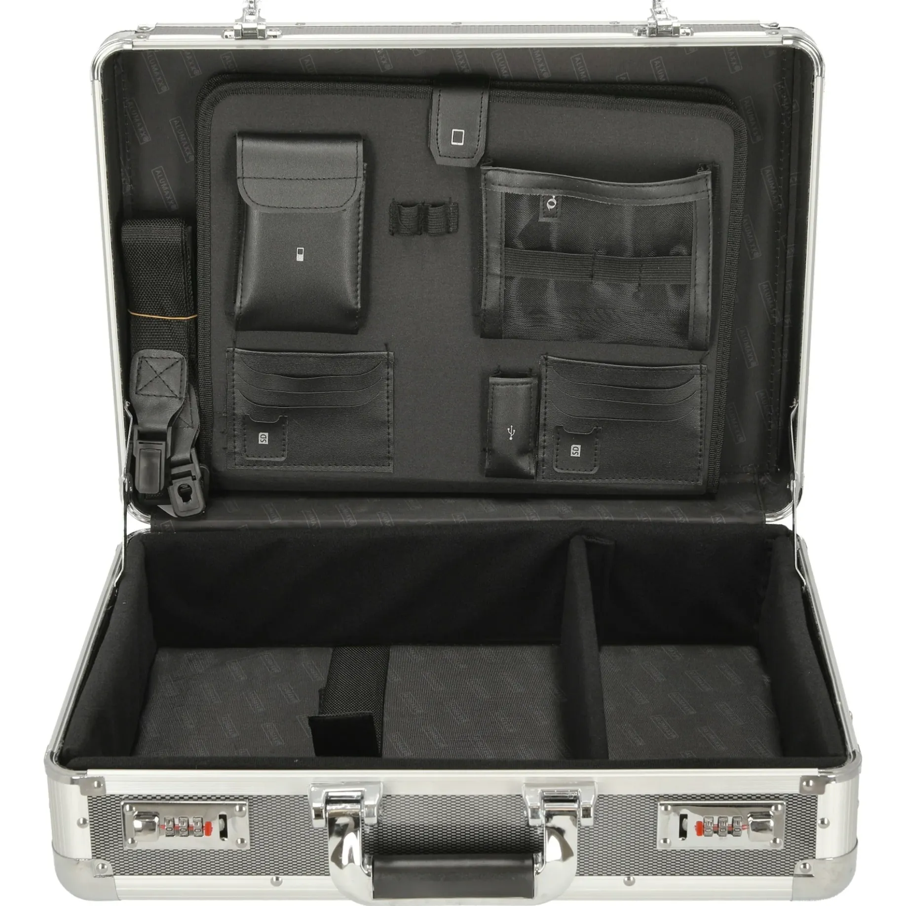 C-1 - Aktenkoffer 17" 45.5 cm (silber-carbon)