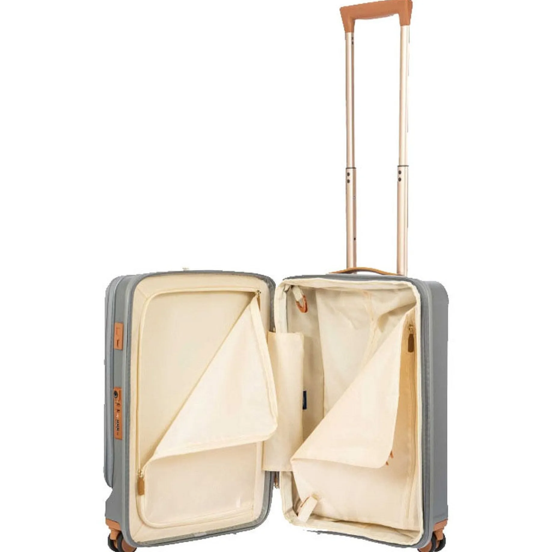 Capri - 4-Rollen-Kabinentrolley mit Vortasche 55 cm (silver)