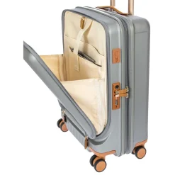 Capri - 4-Rollen-Kabinentrolley mit Vortasche 55 cm (silver)