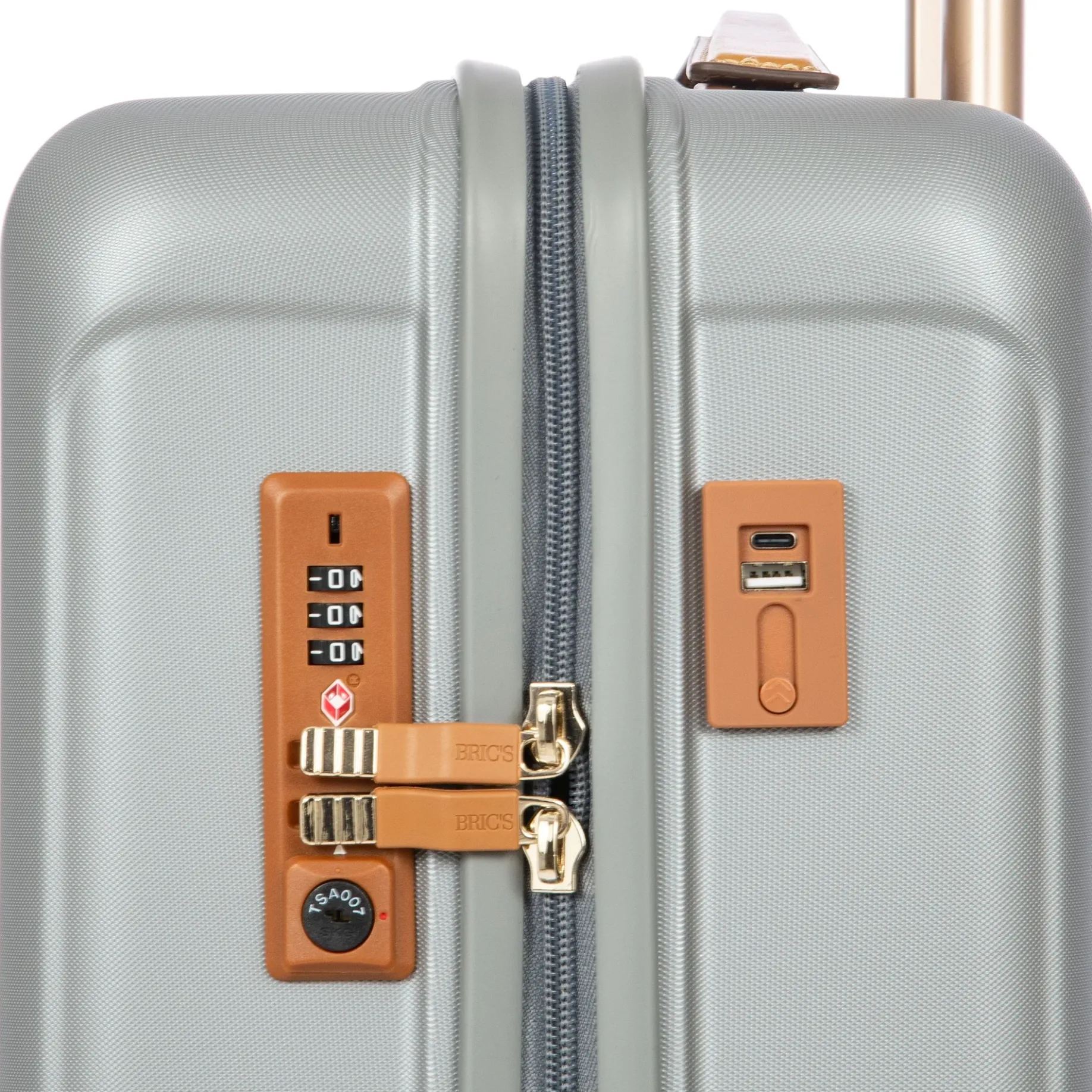 Capri - 4-Rollen-Trolley mit USB-Anschluss 55 cm (silver)