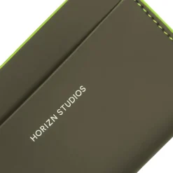 Card Holder - Visitenkartenetui 9 cm (dark olive/neon green)