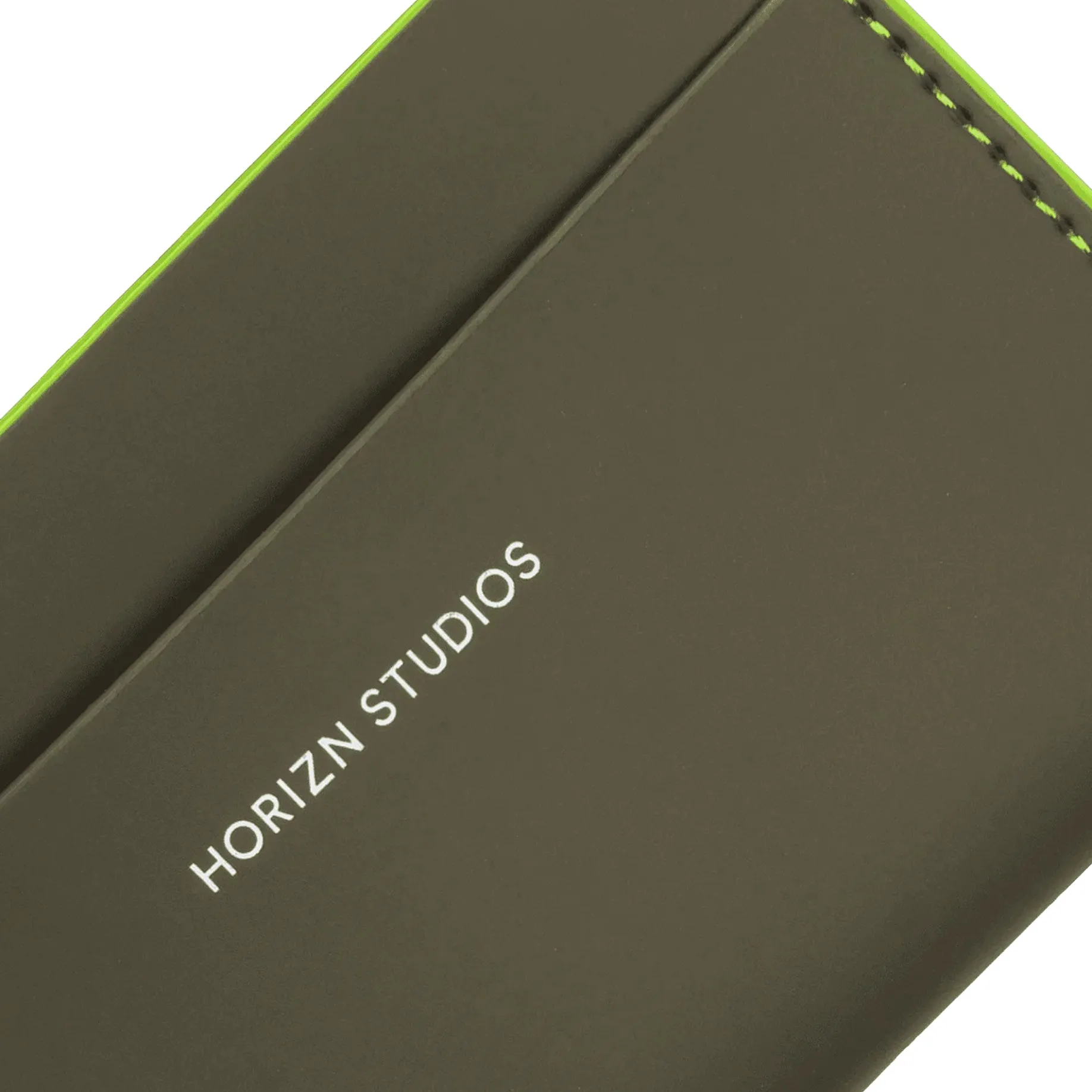 Card Holder - Visitenkartenetui 9 cm (dark olive/neon green)