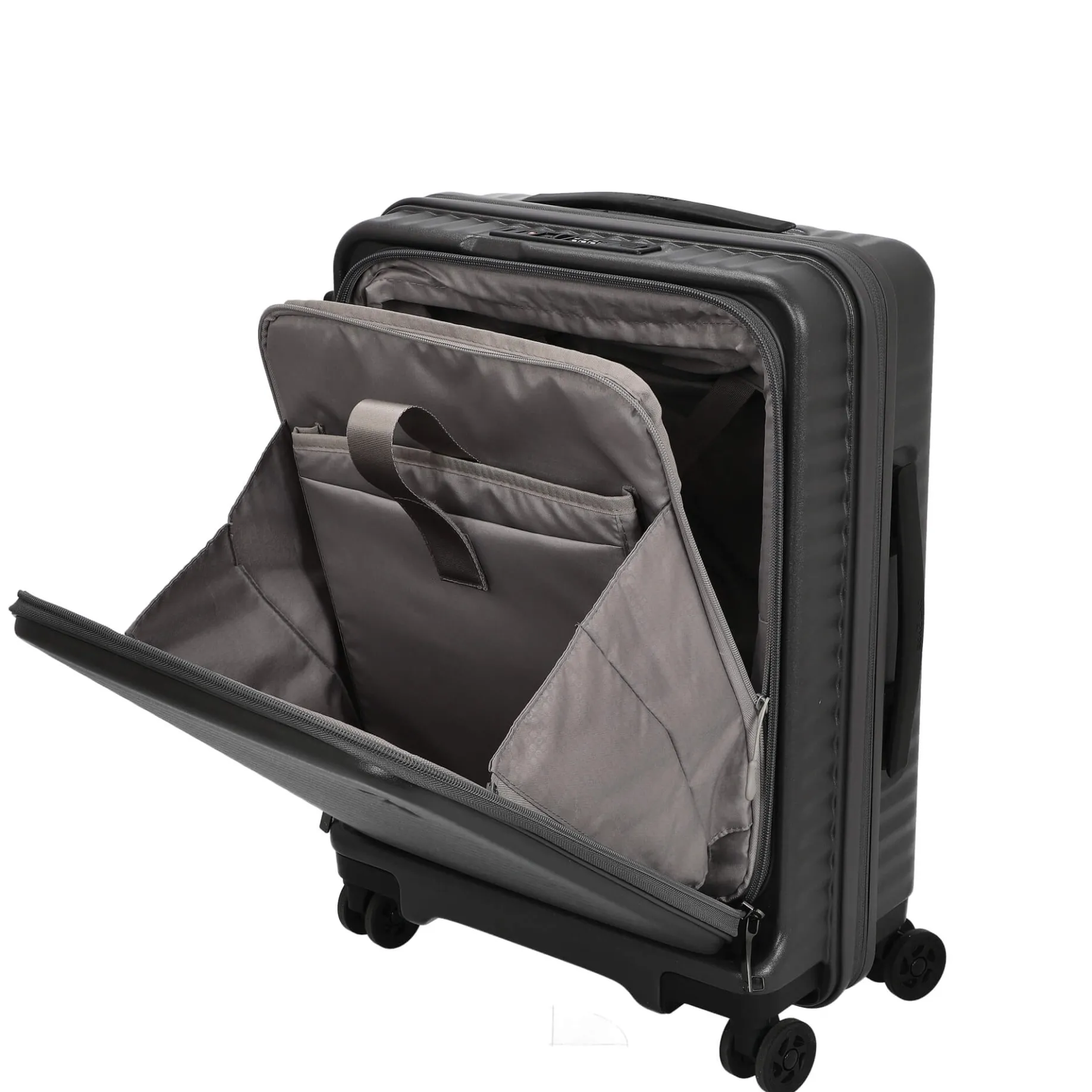 Celestra FA - 4-Rollen-Kabinentrolley 14" S 55 cm erw. USB (dark grey)