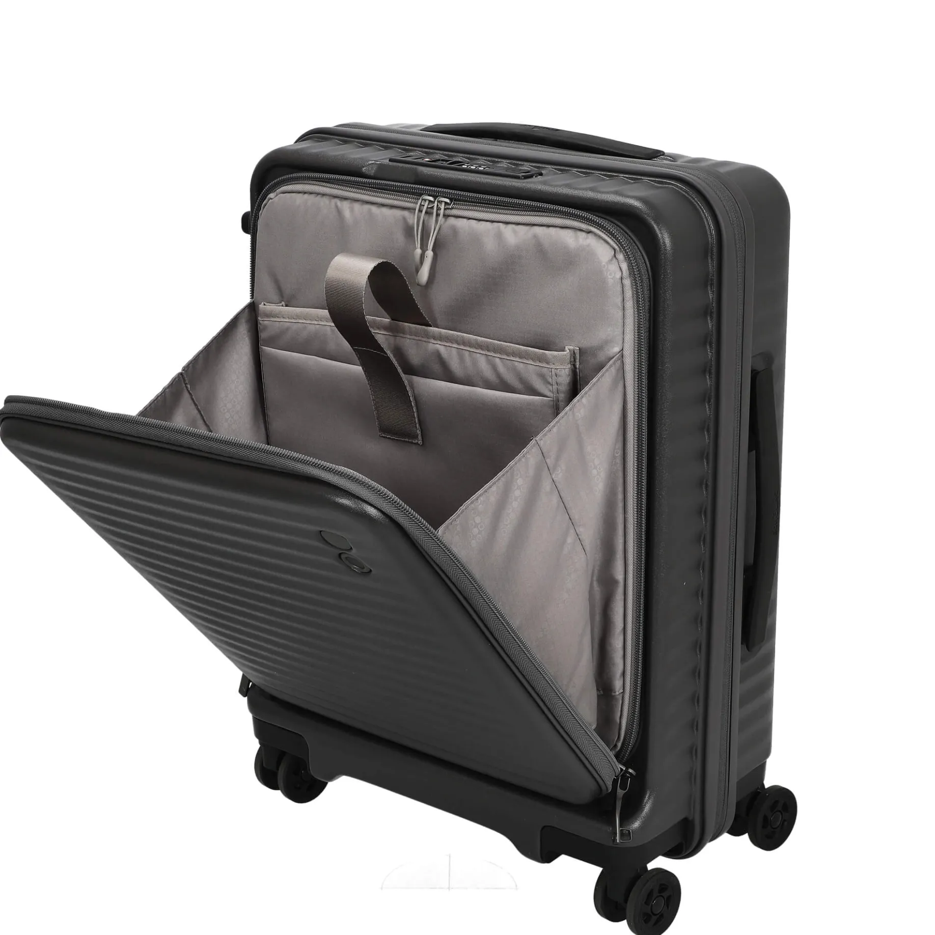 Celestra FA - 4-Rollen-Kabinentrolley 14" S 55 cm erw. USB (dark grey)