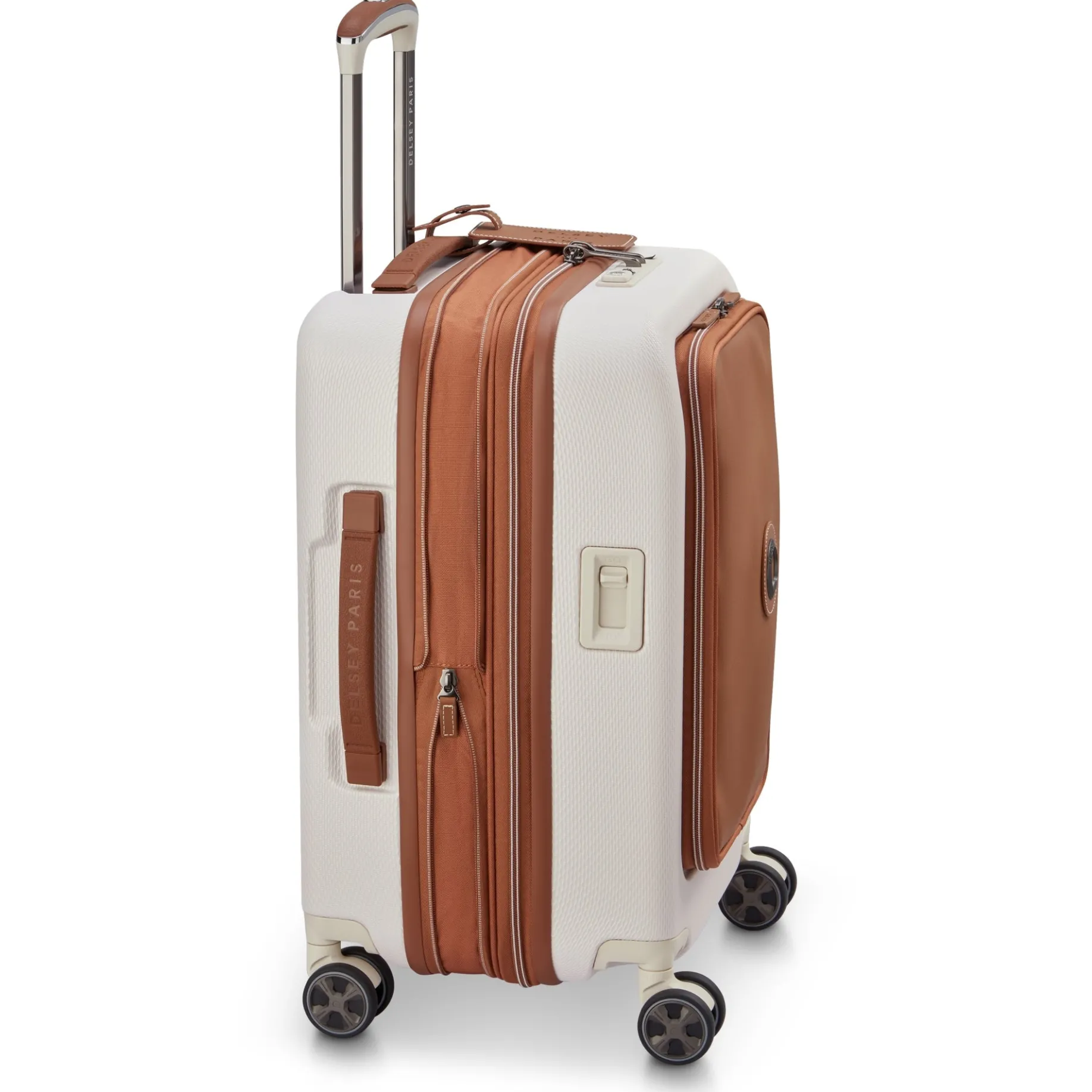 Chatelet Air 2.0 - 4-Rollen-Kabinentrolley 55 cm erw. 14" USB (angora)