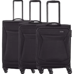 Chios - 4-Rollen-Trolley Set 3tlg. (schwarz)