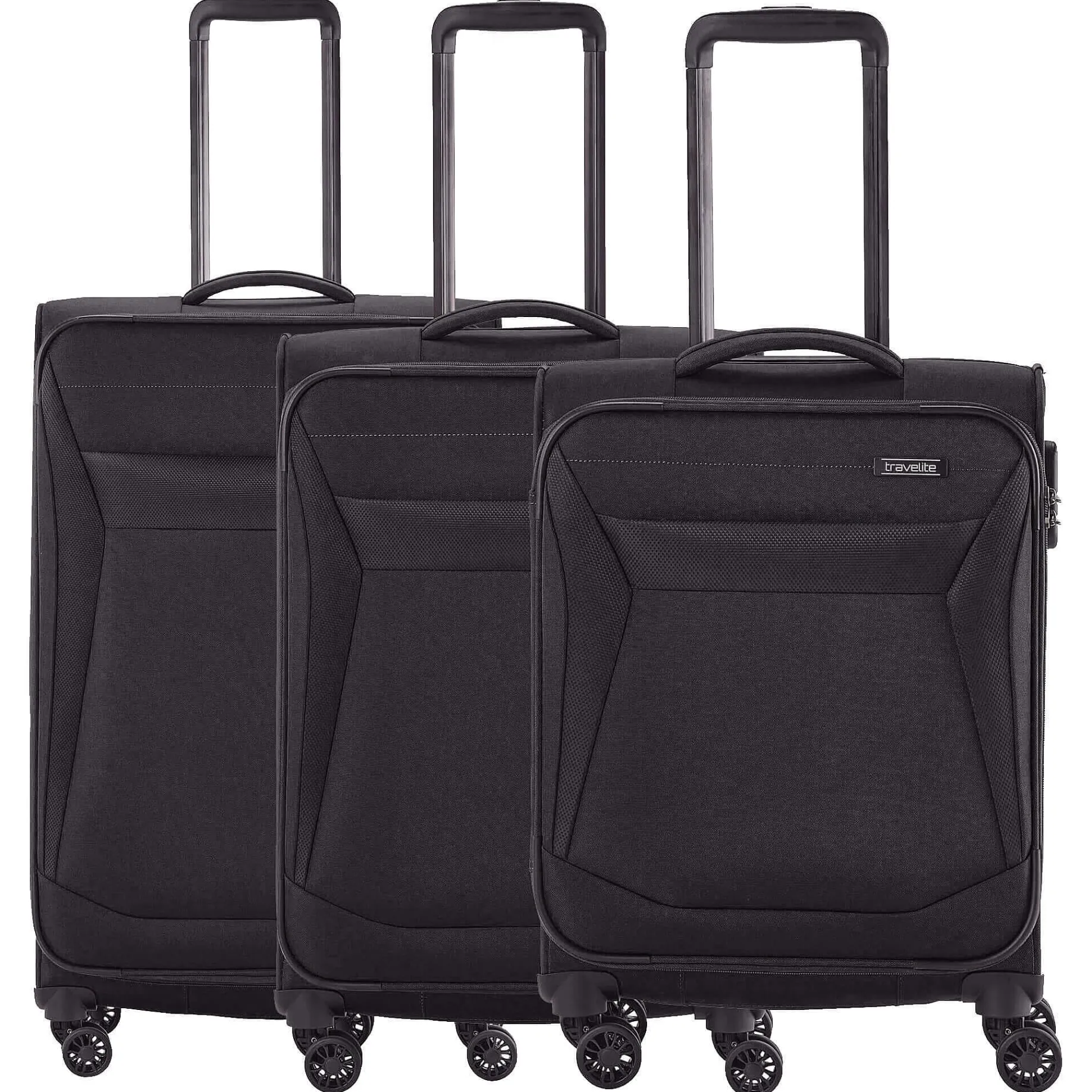 Chios - 4-Rollen-Trolley Set 3tlg. (schwarz)