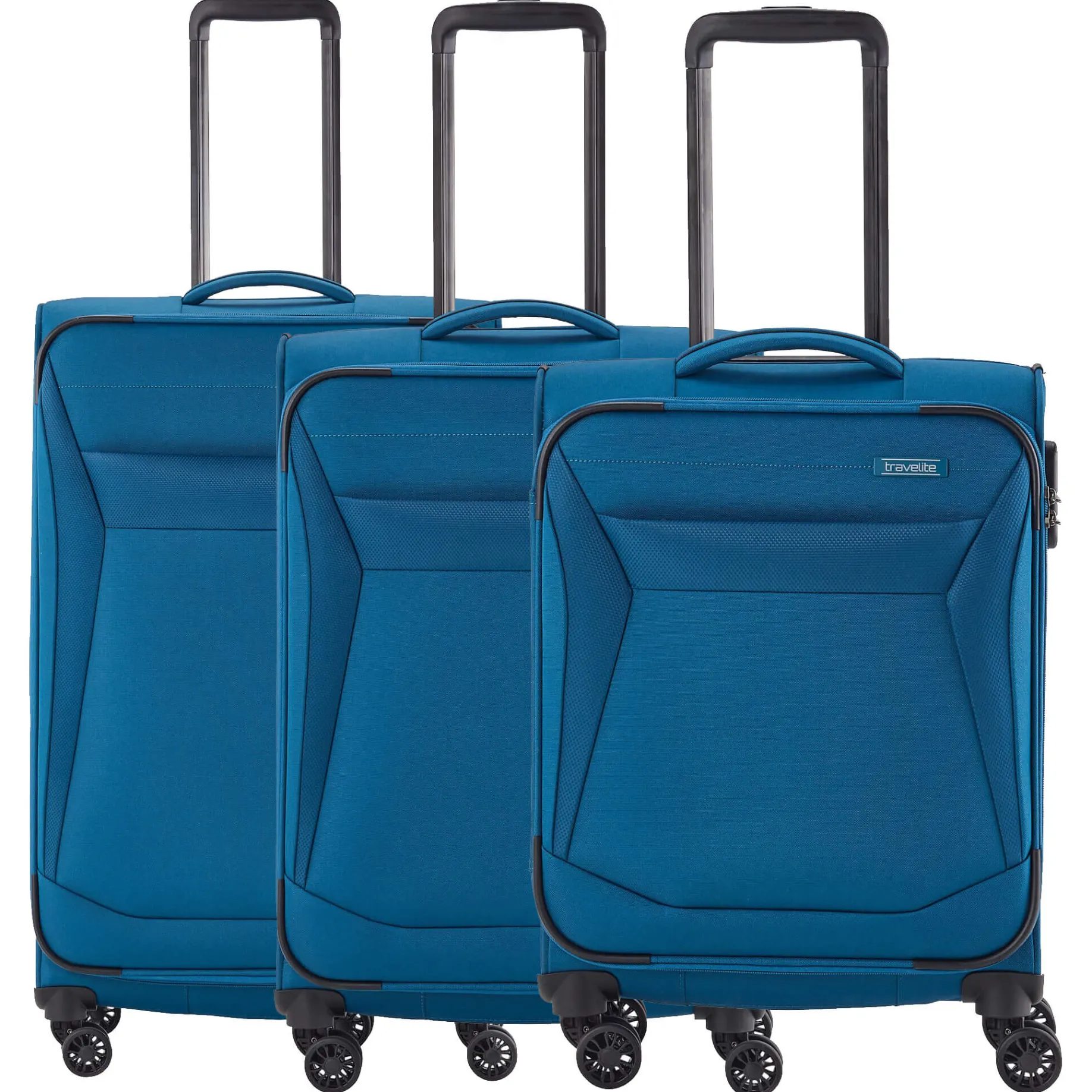 Chios - 4-Rollen-Trolley Set 3tlg. (petrol)