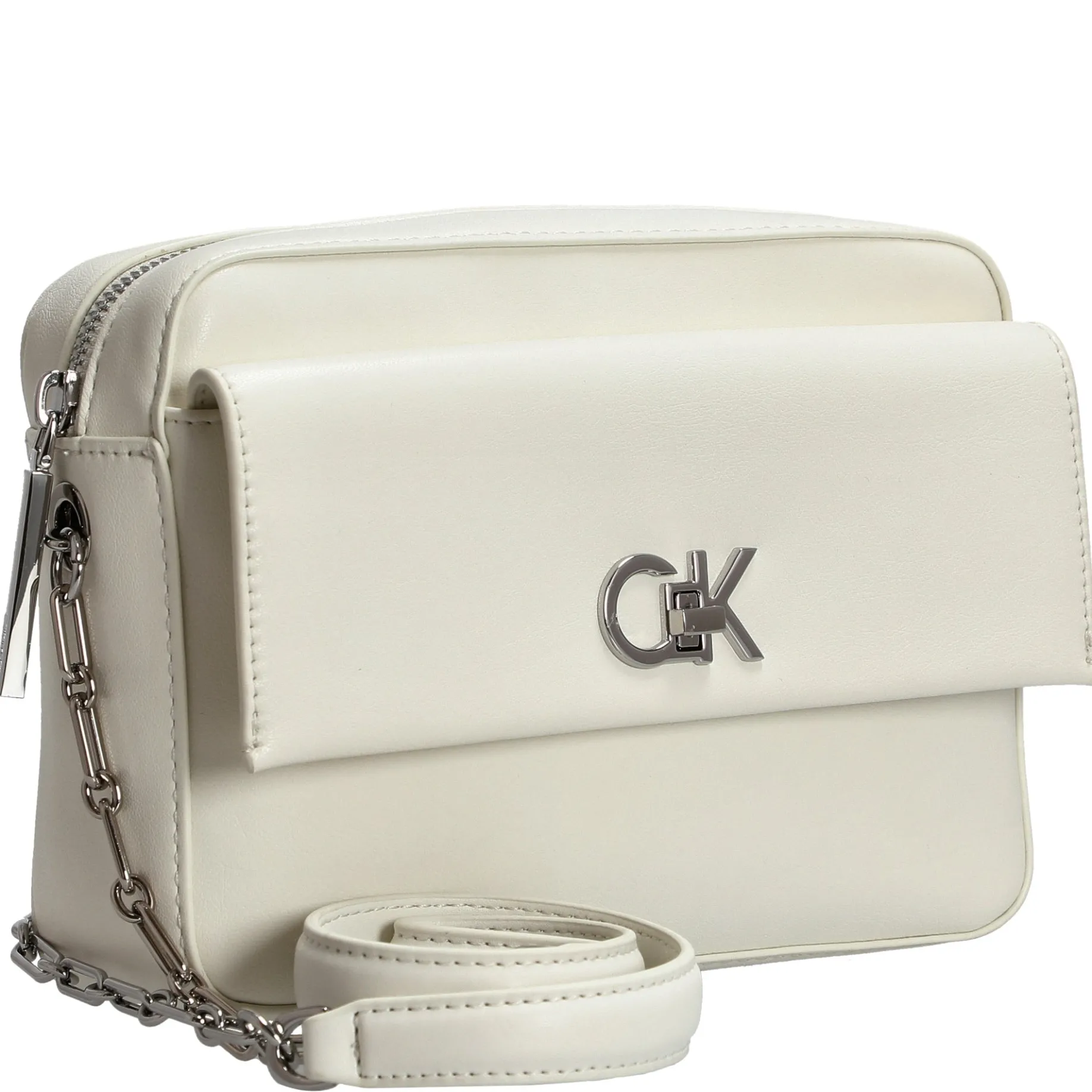 CK Re-Lock - Umhängetasche 22 cm (lily white)