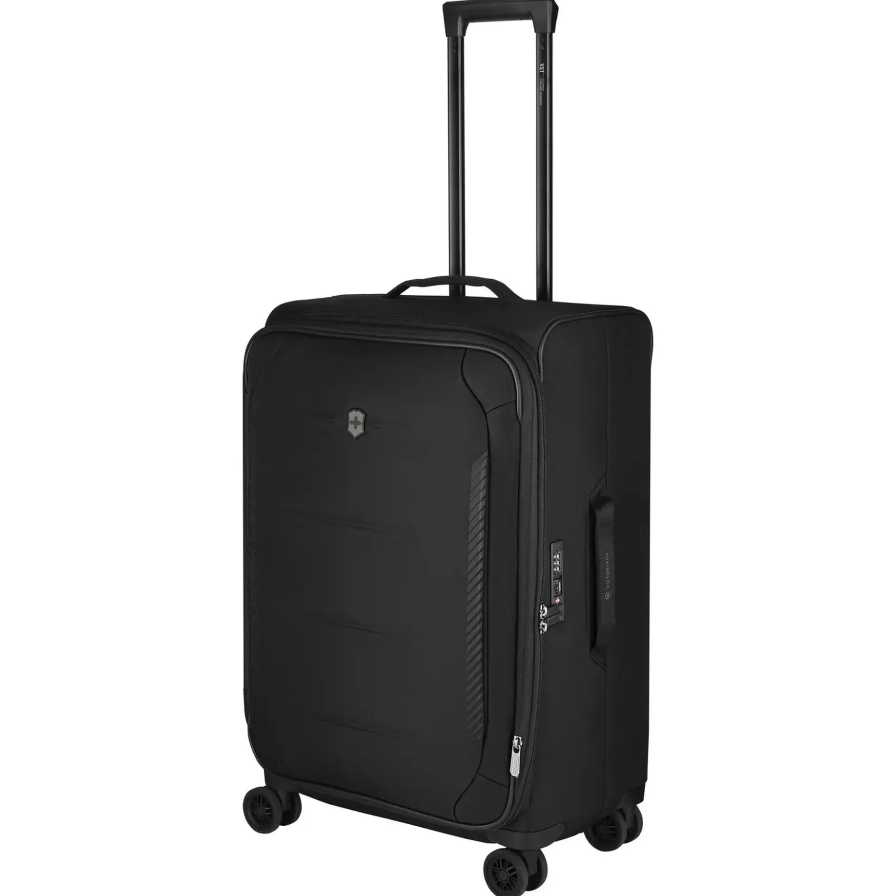 Crosslight Softside - 4-Rollen-Trolley M 68 cm erw. (black)