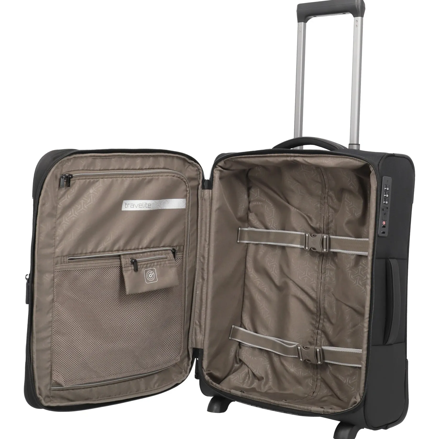 Crosslite - 2-Rollen-Kabinentrolley S 54 cm erw. (black)