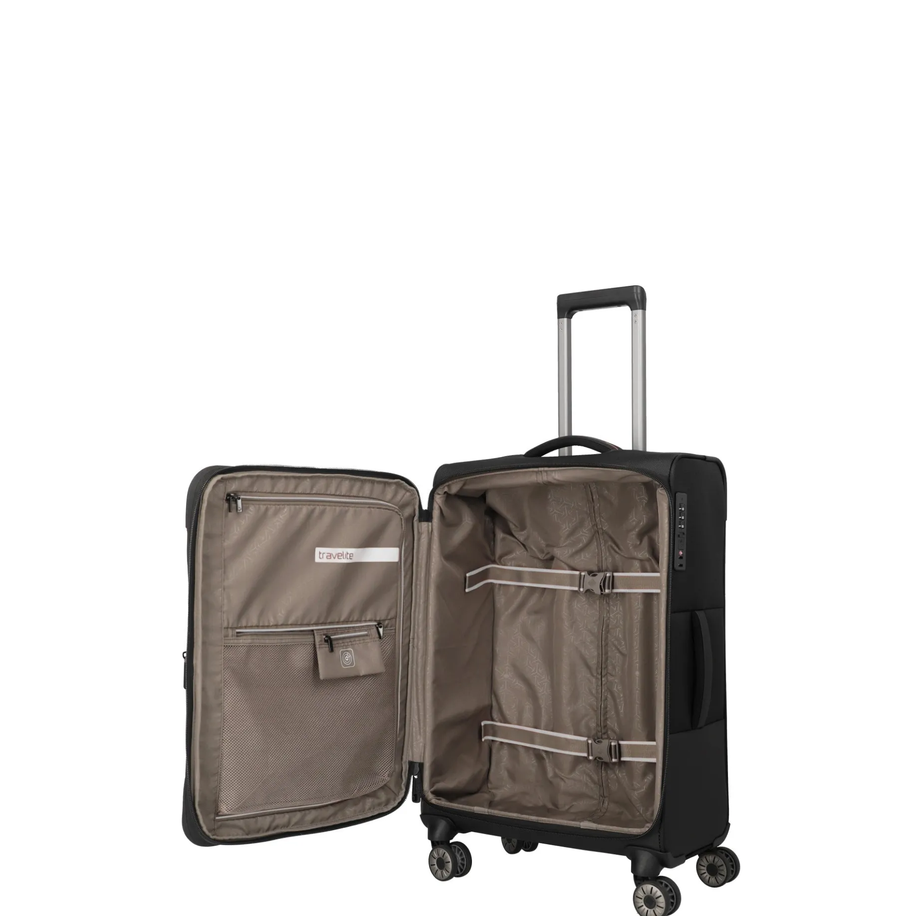 Crosslite - 4-Rollen-Trolley M 66 cm erw. (black)