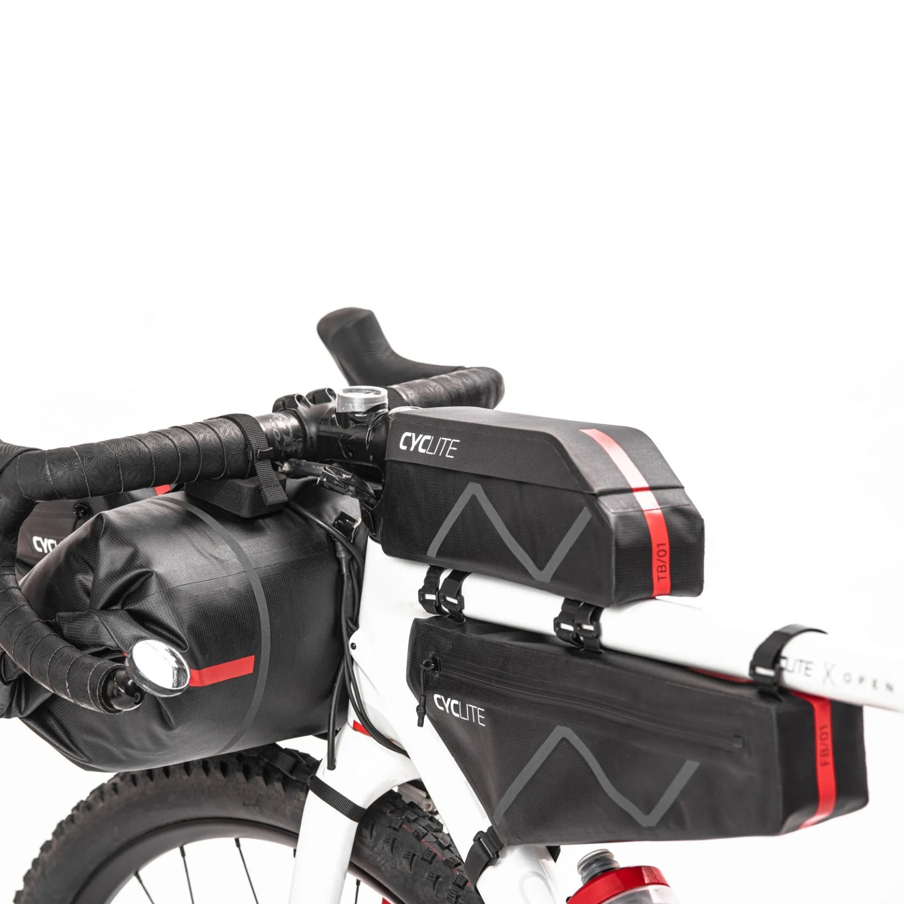 CYCLITE Handle Bar Roll Bag 12.6 - Lenkertasche (Bikepacking) 55 cm (black)