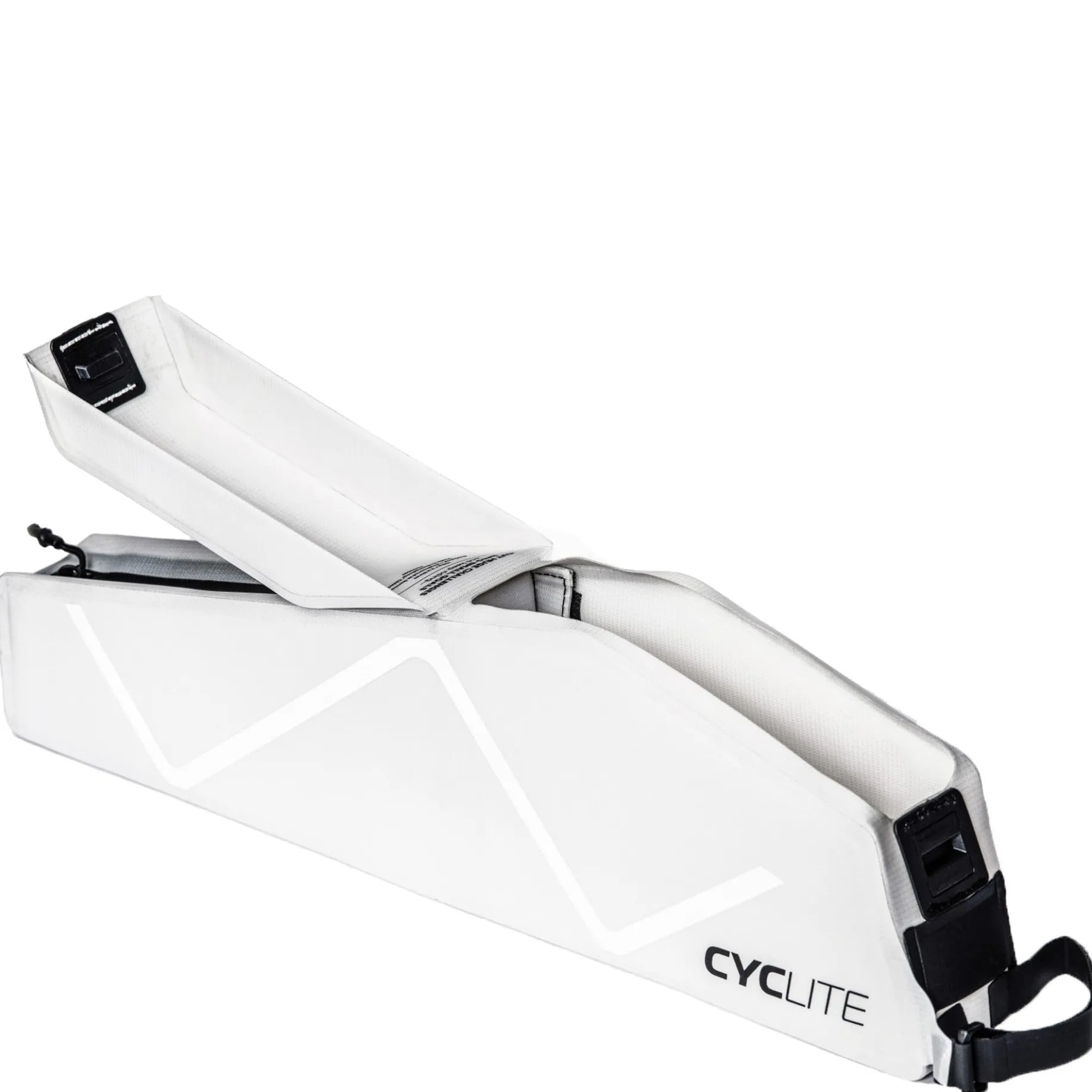 CYCLITE Top Tube Bag Large 12 - Rahmentasche (Bikepacking) 42 cm (light grey)