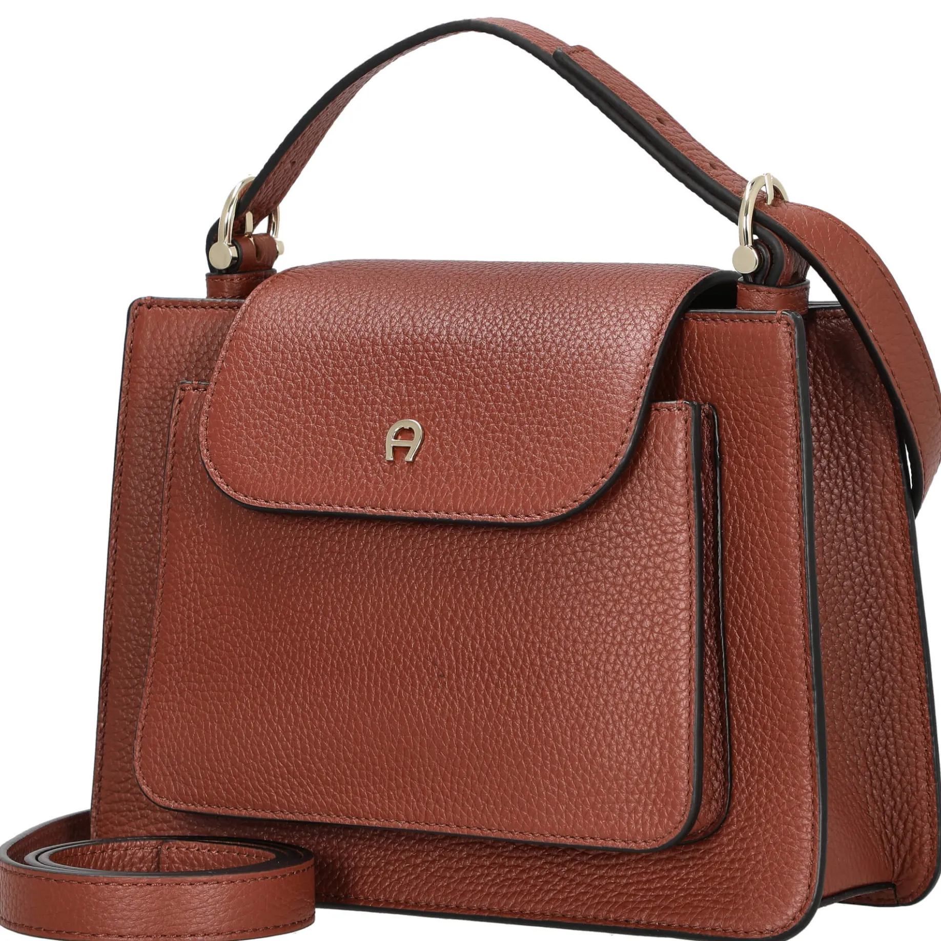 Delia - Henkeltasche S 23 cm (dark cognac)