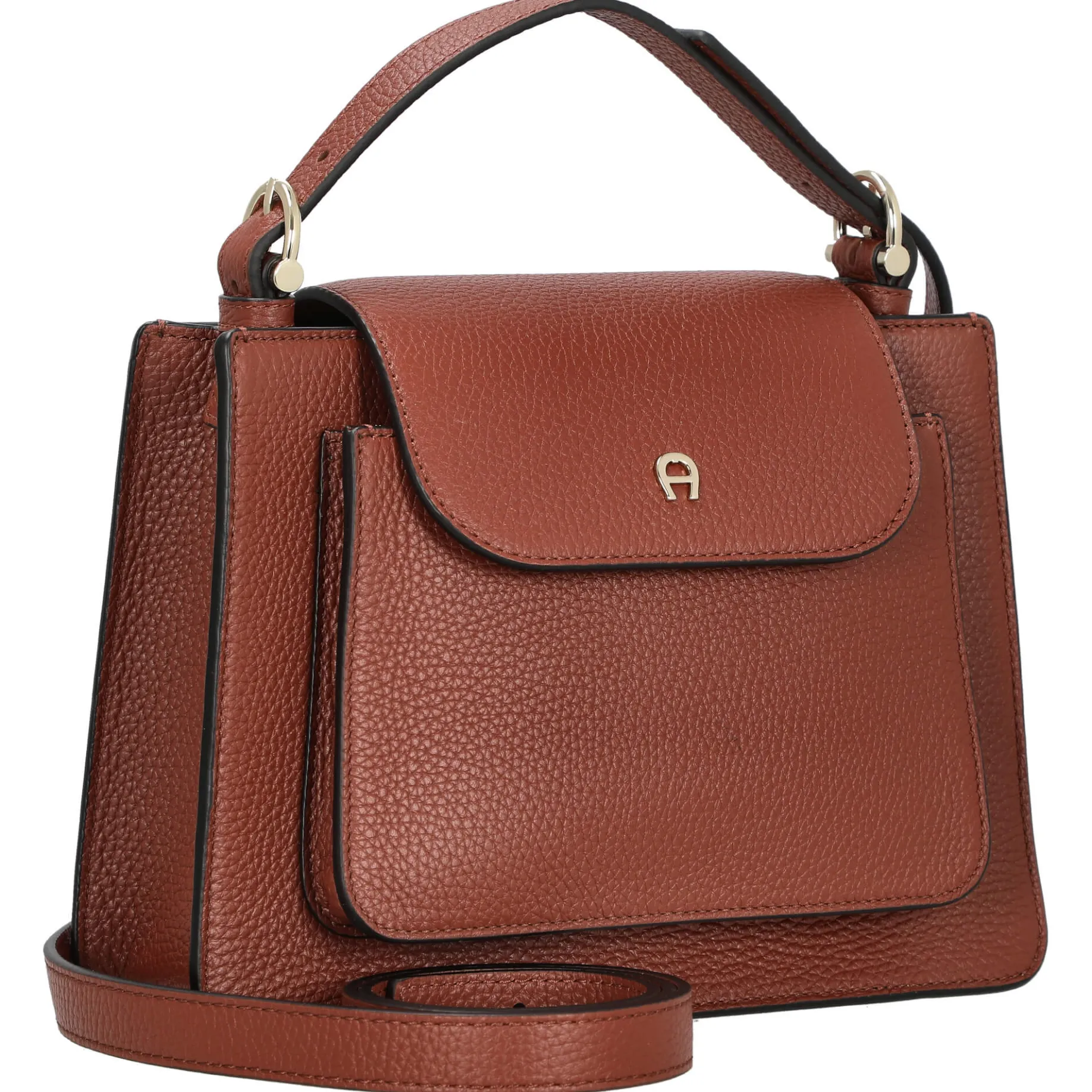 Delia - Henkeltasche S 23 cm (dark cognac)