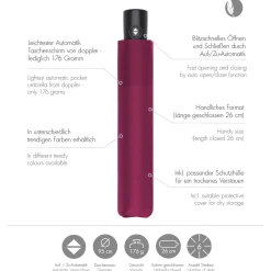 doppler Zero Magic - Taschenschirm Regenschirm (royal berry)