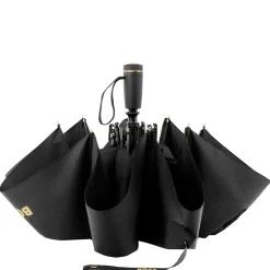 Double B - Taschenschirm Regenschirm (black & gold)