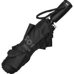 Double B - Taschenschirm Regenschirm (black & gun)
