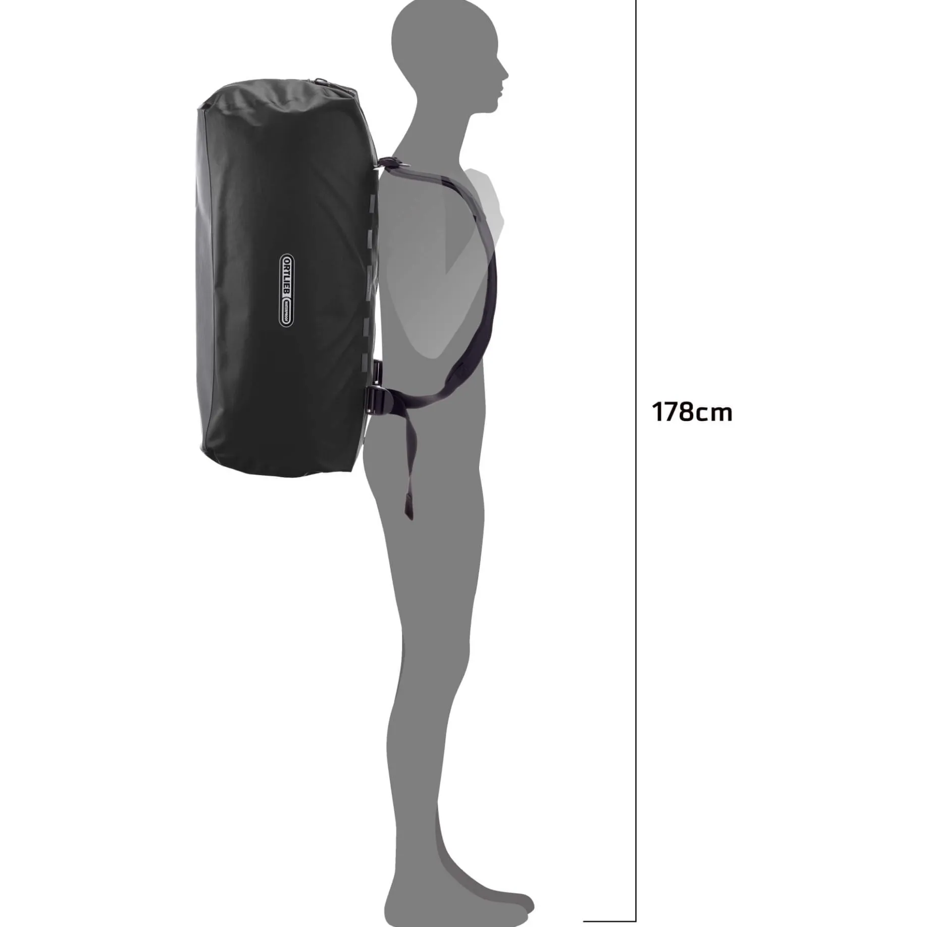 Duffle Lite 60 - Reisetasche/Reiserucksack 58 cm (black)