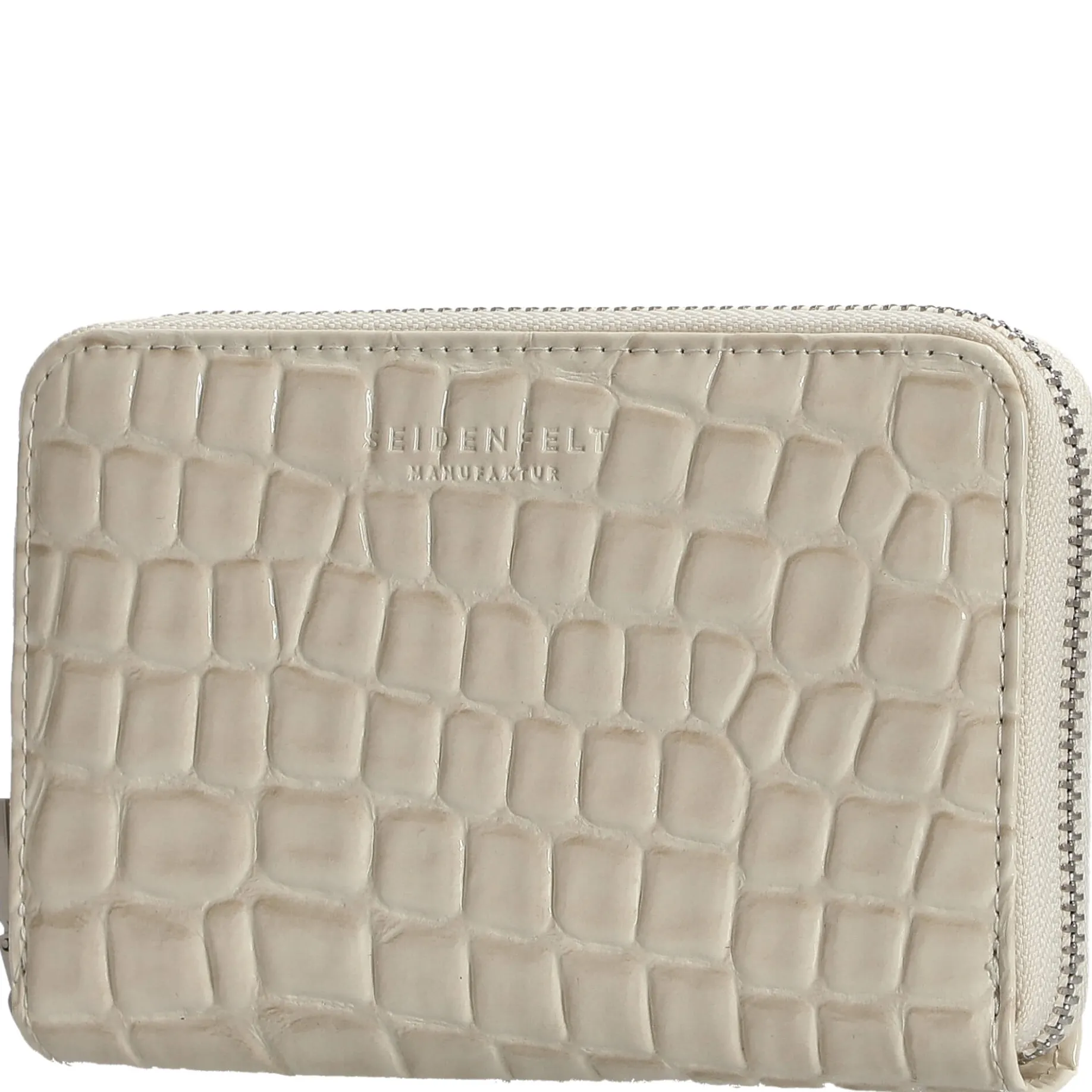 Ebba - Geldbörse 4cc 15 cm (croco print cream)