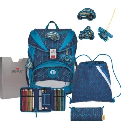 ErgoFlex - Schulranzen Set 5tlg. 800g (Blue Speed)