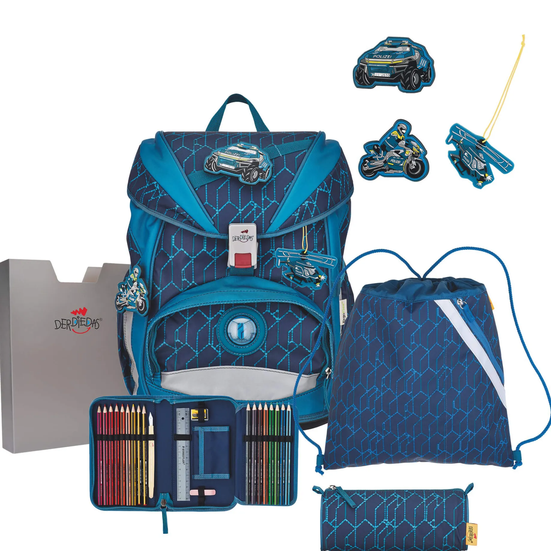 ErgoFlex - Schulranzen Set 5tlg. 800g (Blue Speed)