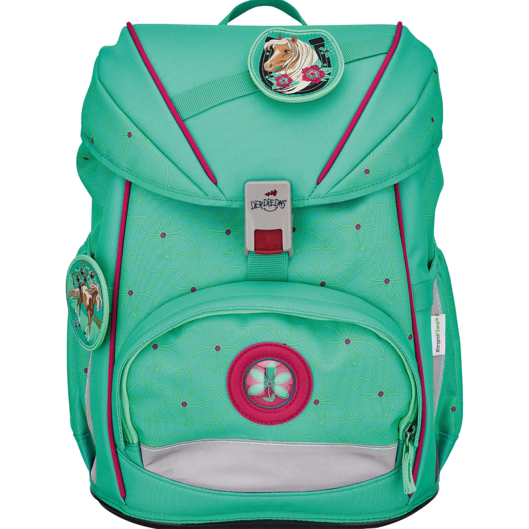 ErgoFlex - Schulranzen Set 5tlg. 800g (Peppermint Pony)