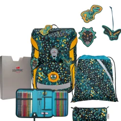 ErgoFlex Easy - Schulranzen Set 5tlg. 950 g (Dino Time)