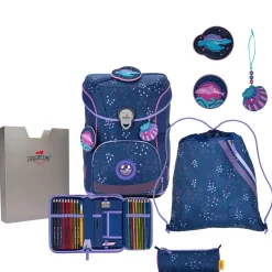 ErgoFlex Easy - Schulranzen Set 5tlg. 950 g (Deep Ocean)