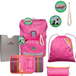 ErgoFlex Easy Exclusive ECO - Schulranzen Set 5tlg. 950g (Pink Planet)