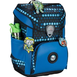 ErgoFlex Easy Exklusiv Superflash - Schulranzen Set 5 tlg. 950g (Blue Robot)
