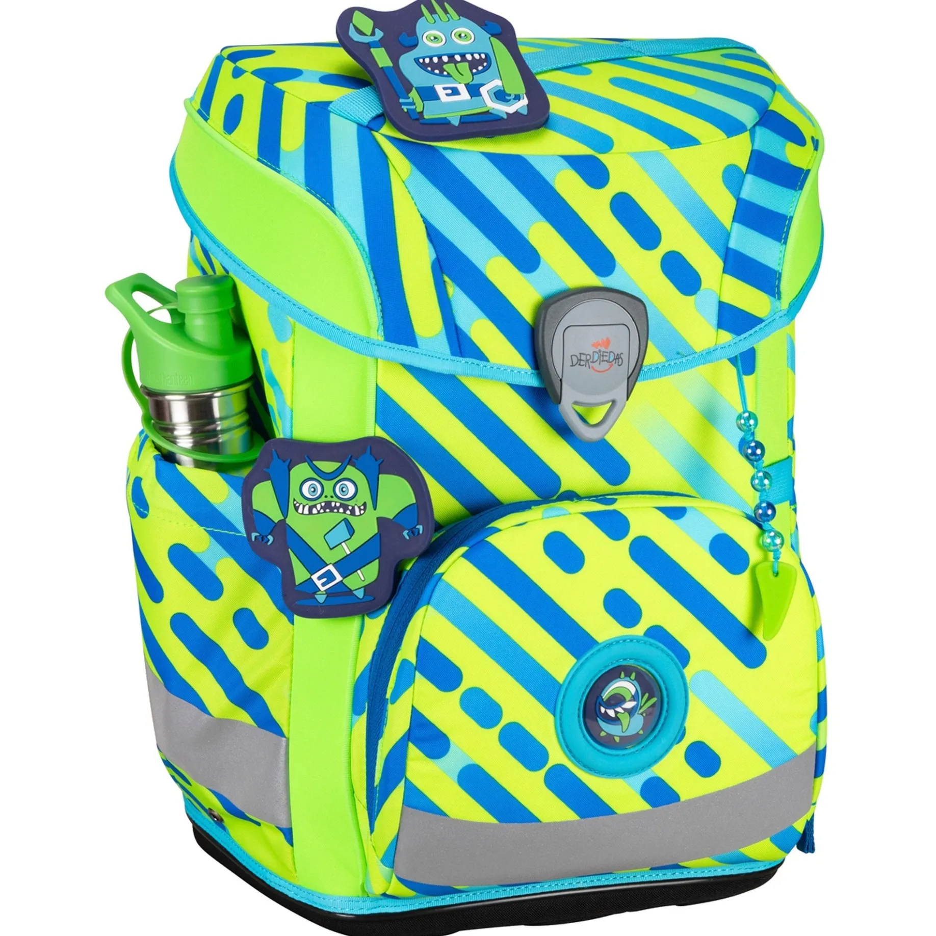 ErgoFlex Easy Superflash Neon - Schulranzen Set 5tlg. 950 g (Monster)